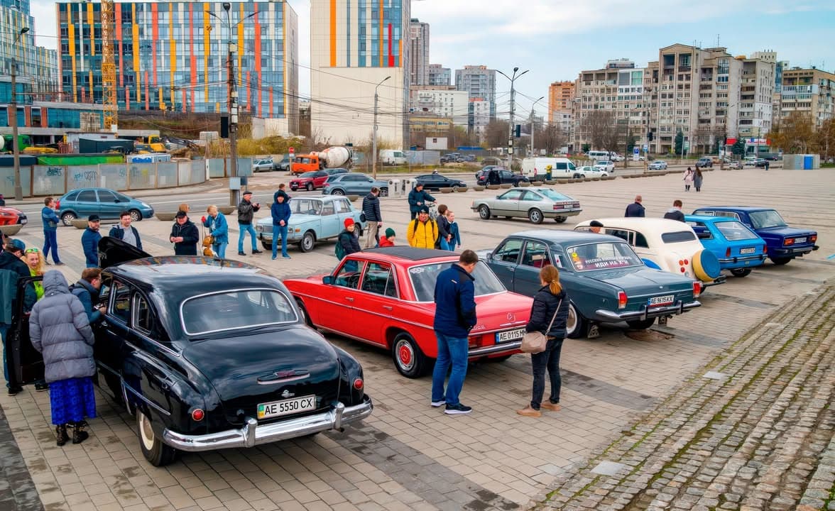 В Дніпрі на вихідних відбувся пробіг та виставка ретро автомобілей В рамках заходу учасники зібралися на виставку на набережній, після чого проїхали вулицями Дніпра Серед цікавої техніки виділимо яскравий червоний… - 1